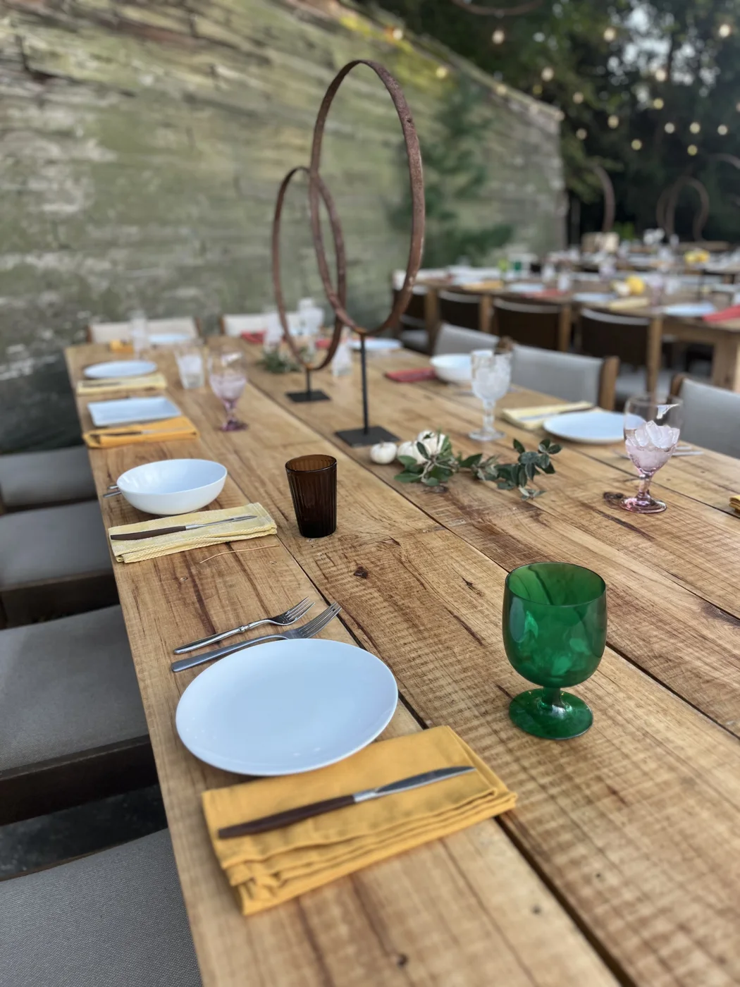 An NDF table set outdoors