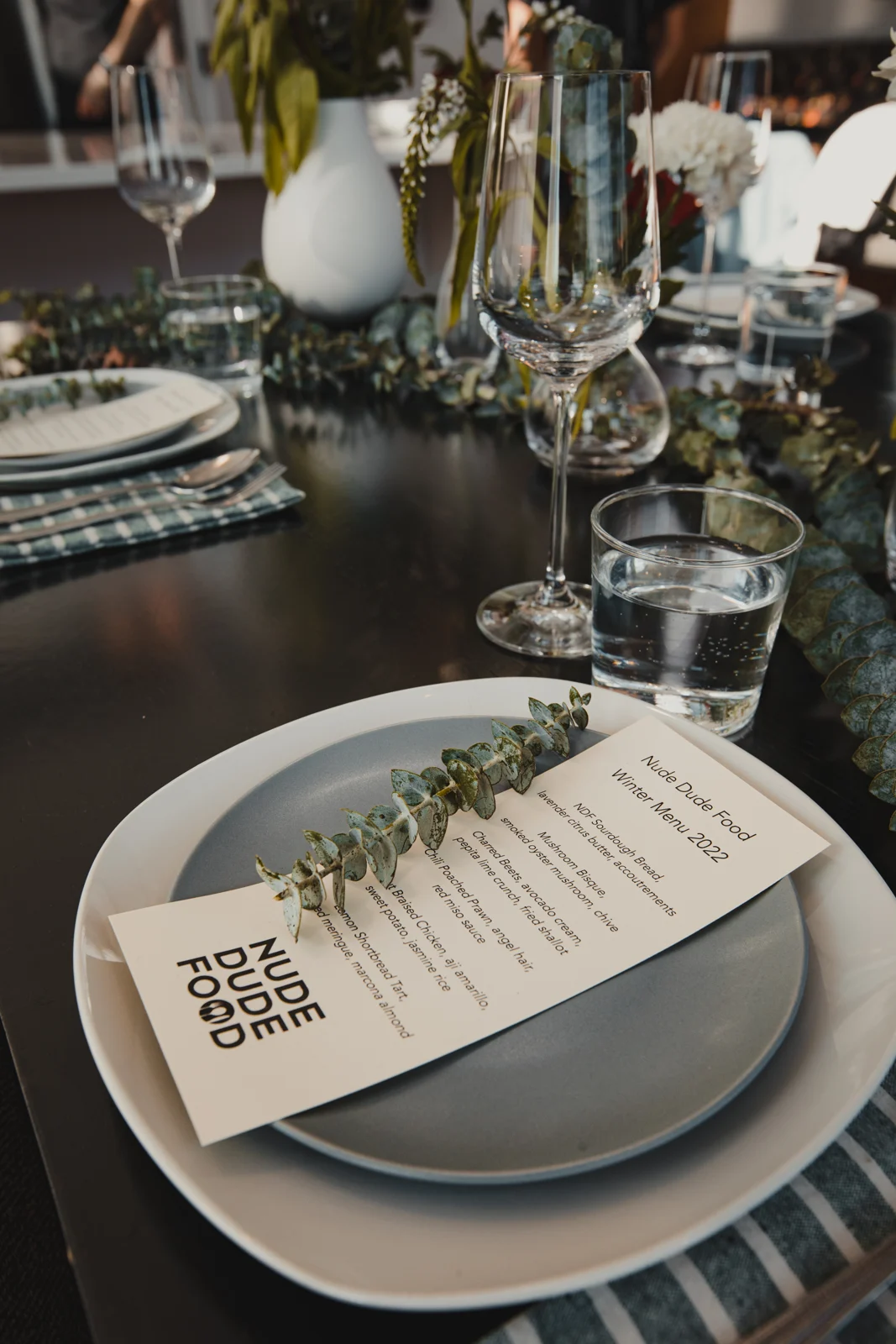 A place set for an NDF meal